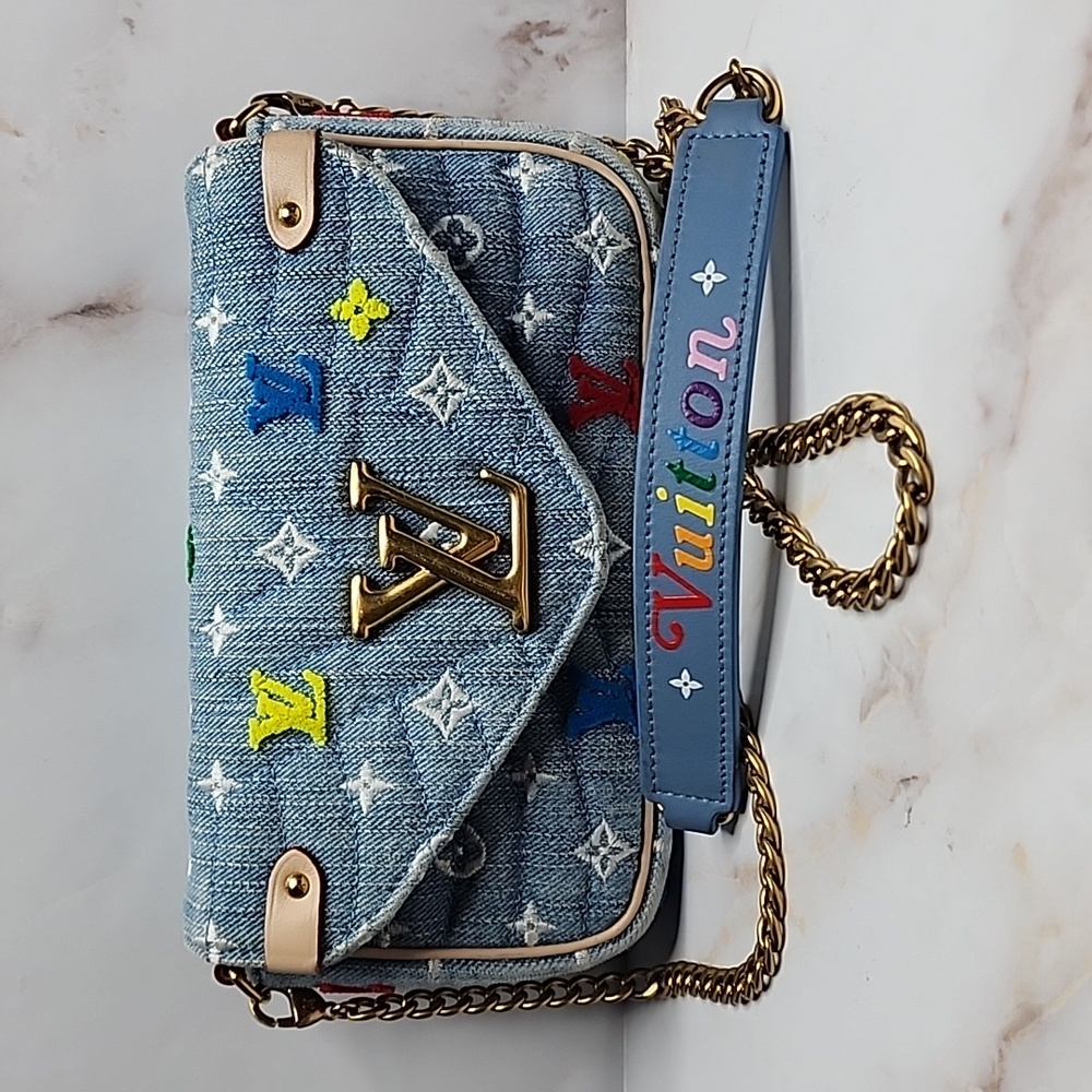 Louis vuitton new wave denim pochette